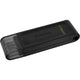 Kingston datatraveler 70 256 gb usb-stick (zwart, dt70 256gb, usb-c 3.2 gen 1)