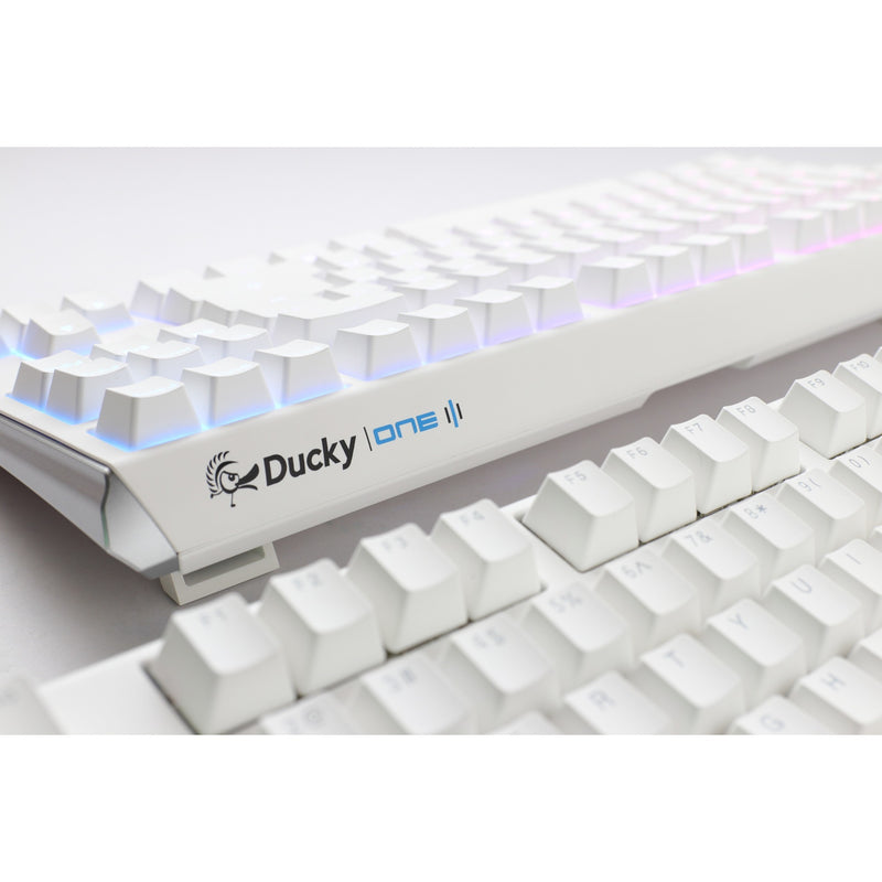 Load image into Gallery viewer, Ducky one 3 classic pure white tkl rgb mechanisch toetsenbord (wit, us lay-out (qwerty), cherry mx speed silver, 80% (tkl) , rgb leds, double-shot pbt, hot-swappable, quack mechanics)
