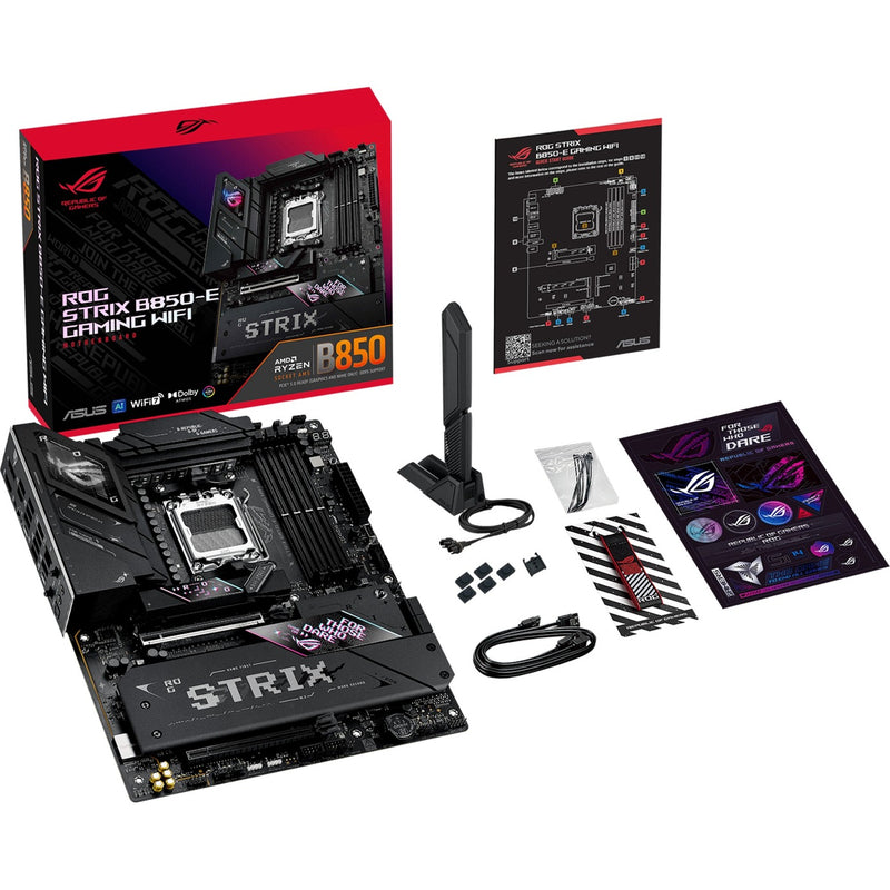 Load image into Gallery viewer, Asus rog strix b850-e gaming wifi socket am5 moederbord (zwart, raid, 5gb-lan, wi-fi 7, bt, sound, atx)

