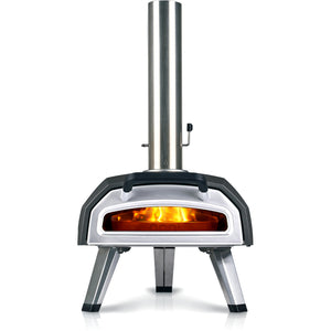 Ooni karu 2 multi-fuel pizza oven pizzaoven (zwart roestvrij staal, 12'' pizza, hout, houtskool en gas)