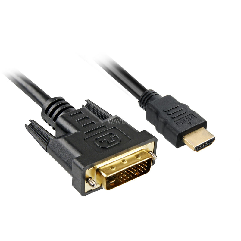 Load image into Gallery viewer, Sharkoon hdmi > dvi-d adapter (zwart, 5 meter, dual-link)
