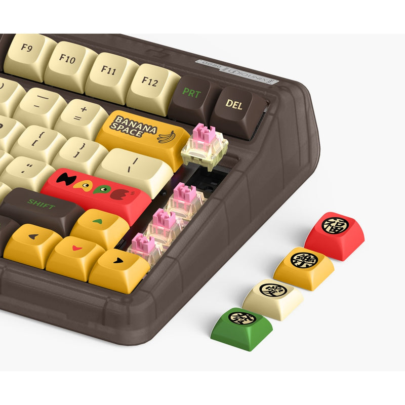 Load image into Gallery viewer, Iqunix og80 happy ape wireless mechanical keyboard, gaming toetsenbord (zwart, us lay-out, iqunix moonstone, rgb leds, 80% (tkl), hot-swappable, pbt, 2.4ghz | bluetooth 5.1 | usb-c)
