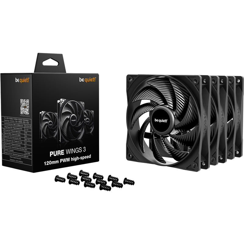 Load image into Gallery viewer, Be quiet! pure wings 3 high-speed case fans (zwart, 3 stuks, 120 x 120 x 25 mm, pwm)
