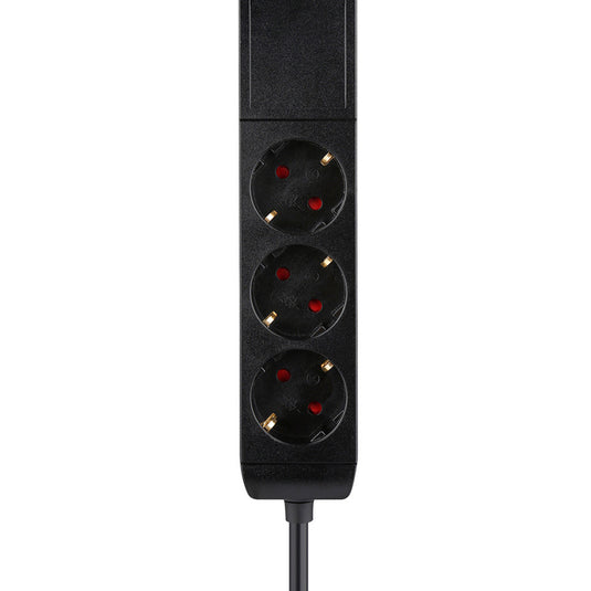 Neomounts ds22-840bl6 bureaucontactdoos met klem en usb-c en usb-a poorten - quick-charge stekkerdoos (zwart)