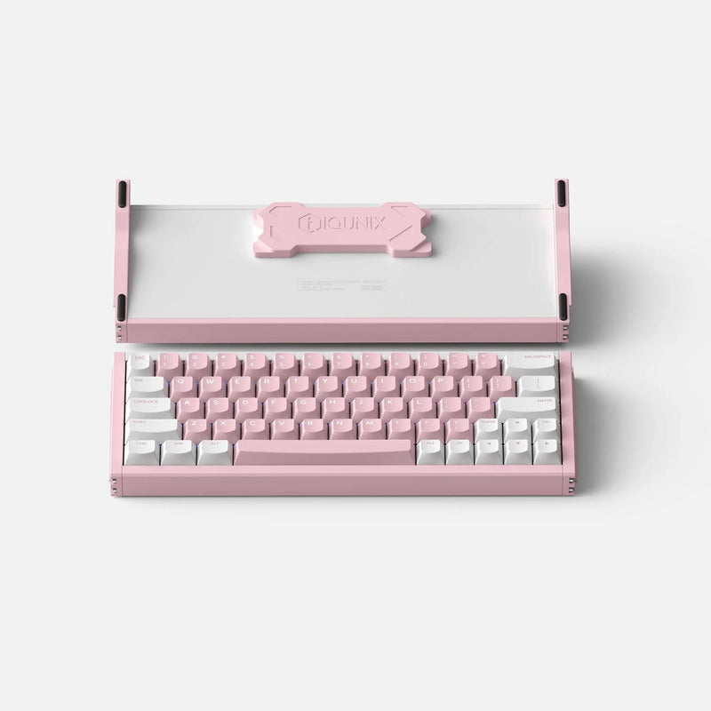 Load image into Gallery viewer, Iqunix ez63 pink magnetic switch gaming he keyboard (wit, us lay-out (qwerty), gateron jade pro, 60%, rgb, double shot pbt keycaps)
