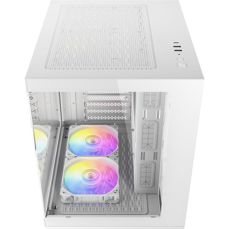 Load image into Gallery viewer, Antec cx60m argb mini tower behuizing (wit | 3x usb-a | rgb | tempered glass)
