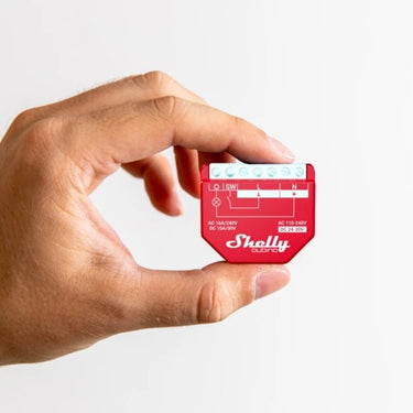 Shelly qubino wave 1 pm relais (rood, 1-kanaals, z-wave)