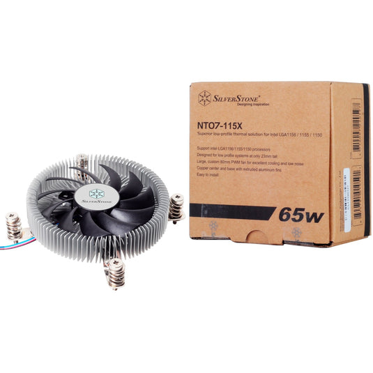 Silverstone nitrogon nt07-115x cpu-koeler (pwm-aansluiting, ultra low profile)