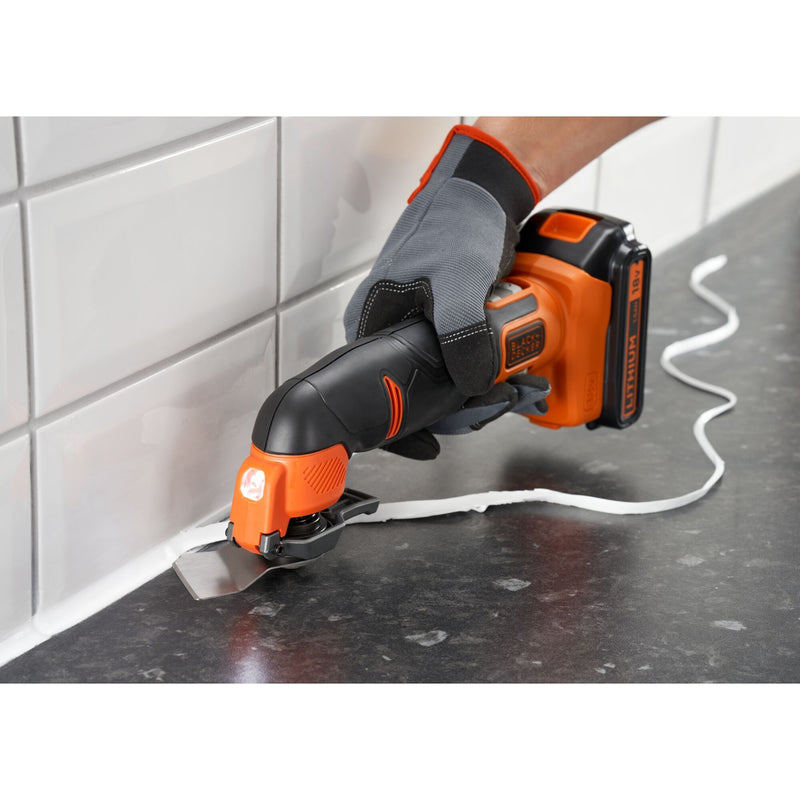 Load image into Gallery viewer, Black+decker bdcos18n-xj 18v oscillerende multitool multifunctioneel gereedschap (oranje zwart, accu en oplader niet inbegrepen)
