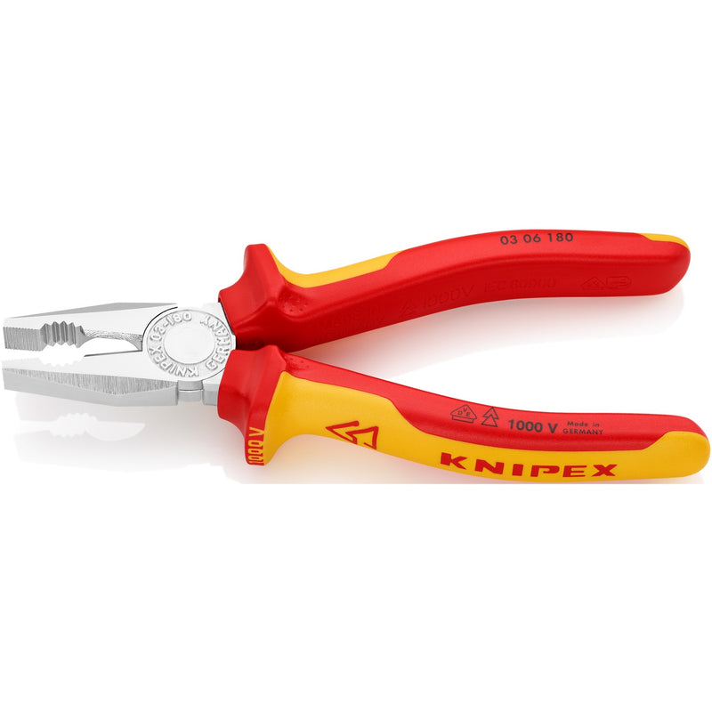 Load image into Gallery viewer, Knipex combitang 03 06 180 combinatietang (rood geel, vde-getest)
