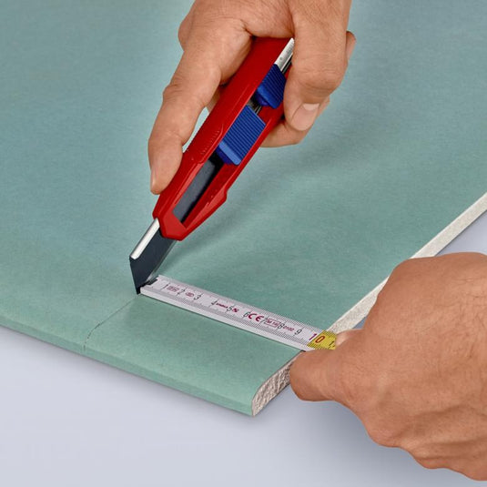Knipex cutix universele mes stanleymes (rood blauw, incl. 2 mesbladen)