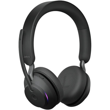 Jabra evolve2 65, ms stereo on-ear headset (zwart, microsoft teams, bluetooth, inclusief laadstation)