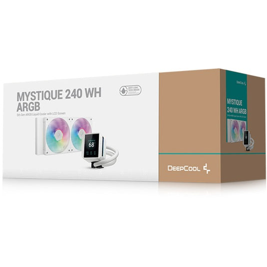 Deepcool mystique 240 argb waterkoeling (wit, 4-pins pwm fan-connector)