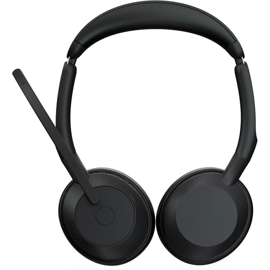 Jabra evolve2 55, incl. oplaadstandaard on-ear headset (zwart, stereo, uc, usb-a, link380a)