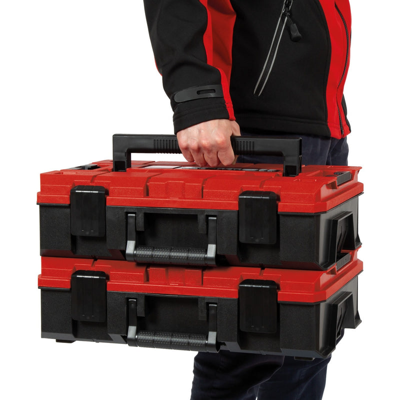 Load image into Gallery viewer, Einhell e-case s-f gereedschapskist (zwart rood)
