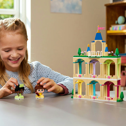 Lego disney princess - mini belle en tiana met kasteel constructiespeelgoed (43291)