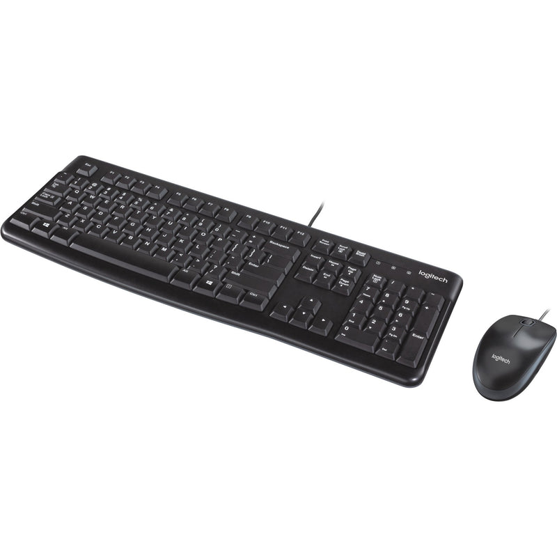 Afbeelding laden in galerijviewer, Logitech mk120 desktopset (zwart, eu lay-out (qwerty), rubberdome)
