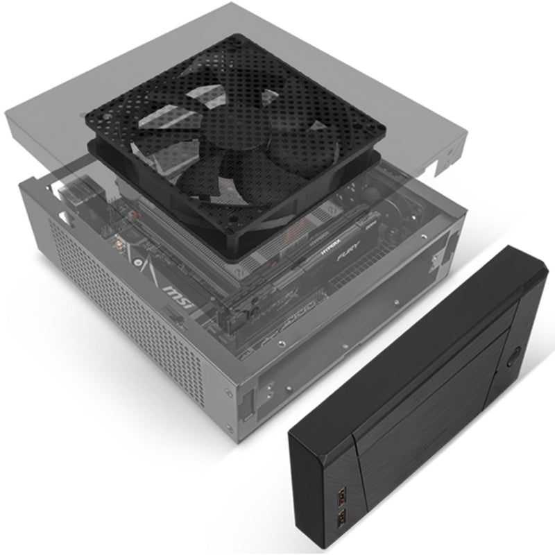 Laden Sie das Bild in Galerie -Viewer, Silverstone sst-ml10b htpc behuizing (zwart | 2x usb-a)

