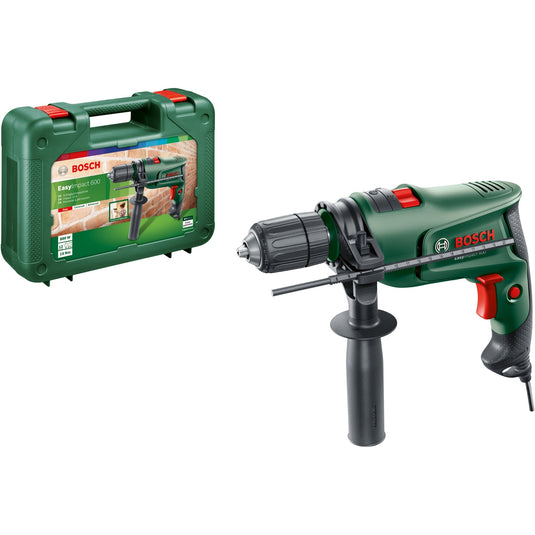 Bosch easyimpact 600 klopboormachine (groen zwart, koffer inbegrepen)
