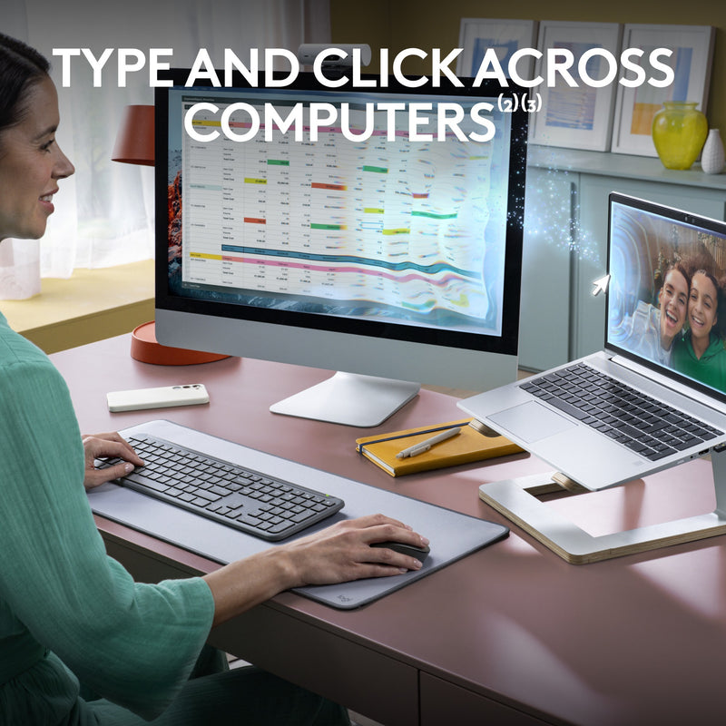 Load image into Gallery viewer, Logitech mk950 signature slim draadloze desktopset (grafiet, us-international lay-out (qwerty), 400 - 4000 dpi)
