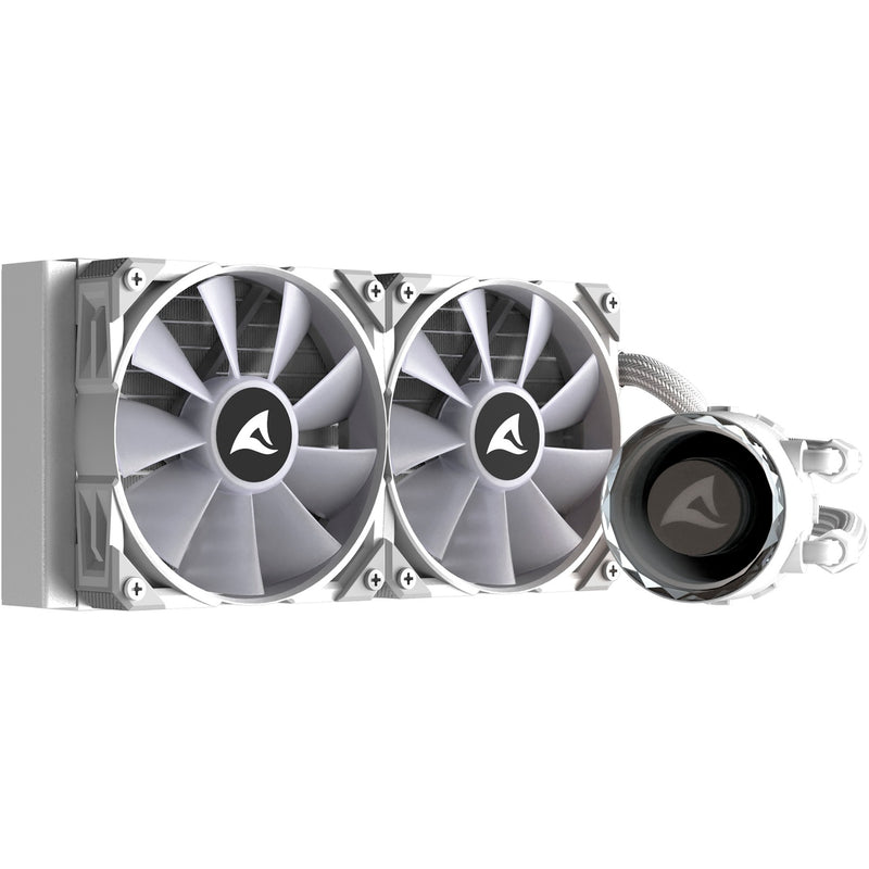 Load image into Gallery viewer, Sharkoon s80 rgb white waterkoeling (wit, 4-pins pwm fan-connector)
