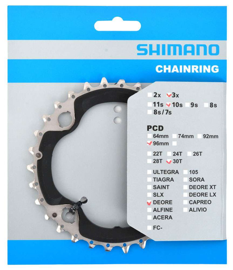 Load image into Gallery viewer, Shimano kettingblad Deore 10V 30T BCD 96mm Y1WC98010 M6000
