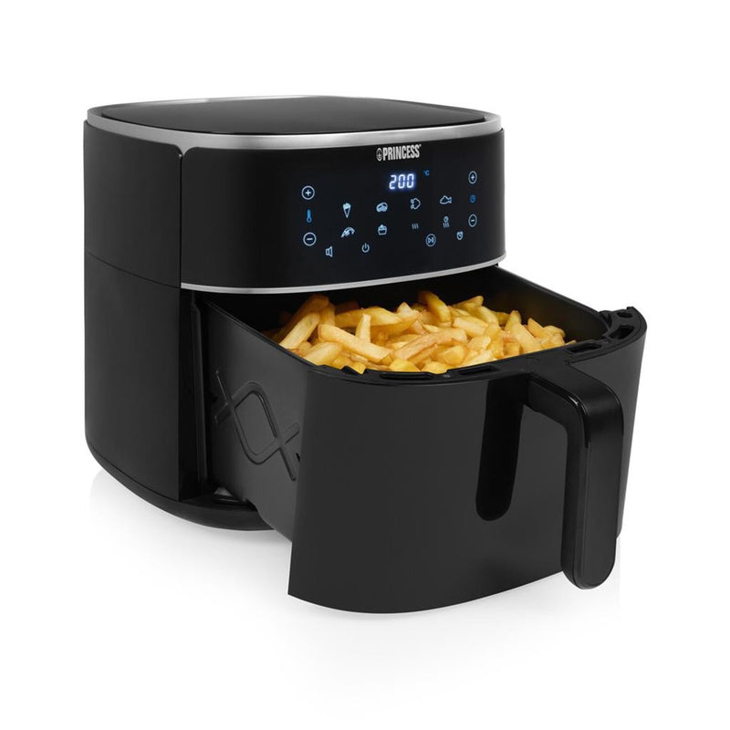 Load image into Gallery viewer, Princess 182254 digitale airfryer 8l heteluchtfriteuse (zwart, 8 liter | hetelucht | verstelbaar airfryerrek | bpa-vrij)
