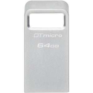 Kingston datatraveler micro 64 gb usb-stick (zilver, dtmc3g2 64gb, usb 3.2 gen 1)