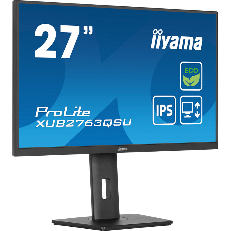 Load image into Gallery viewer, Iiyama prolite xub2763qsu-b1 27 monitor (zwart, hdmi, displayport, 2x usb-a, usb-b)
