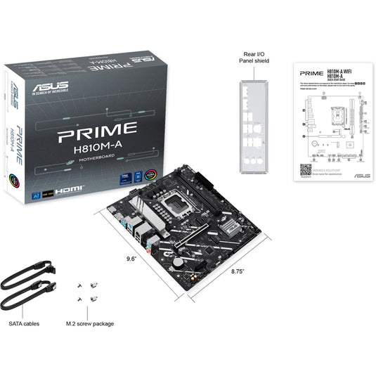 Asus prime h810m-a-csm socket 1851 moederbord (raid, gb-lan, sound, µatx)