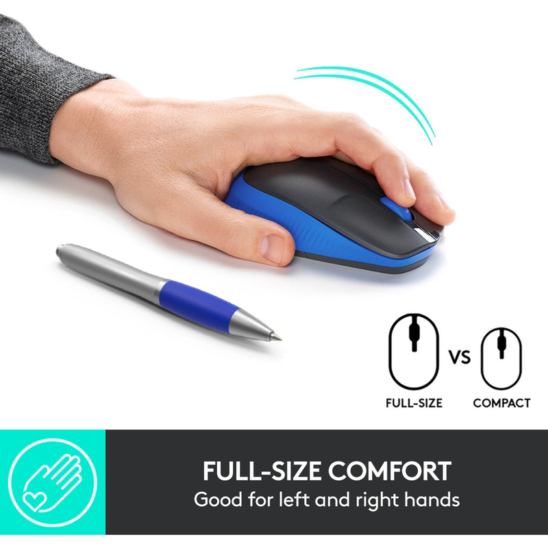 ギャラリービューアに画像をロードする, Logitech m190 full-size wireless mouse (blauw, 1000 dpi)
