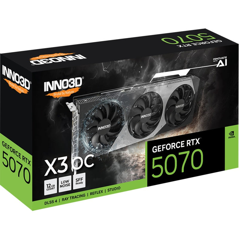 Load image into Gallery viewer, Inno3d geforce rtx 5070 x3 oc grafische kaart (dlss 4, 3x displayport, 1x hdmi 2.1)
