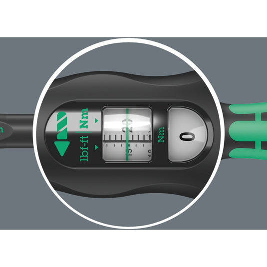 Wera click-torque c 3 push r l instelbare draaimomentsleutel (zwart groen, 40-200 nm)