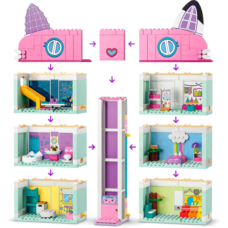 ギャラリービューアに画像をロードする, Lego gabby's poppenhuis gabby's poppenhuis speelgoed speelgoed met 4 minifiguren en accessoires voor kinderen 4+ - 10788
