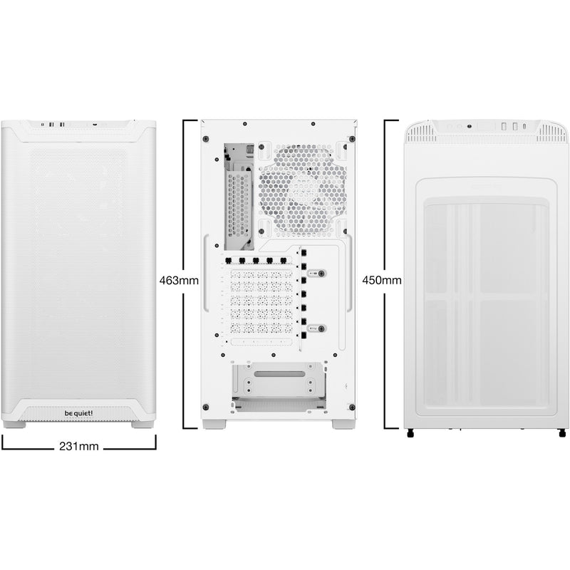 Load image into Gallery viewer, Be quiet! pure base 501 lx midi tower behuizing (wit | 2x usb-a | 1x usb-c | rgb | tempered glass)
