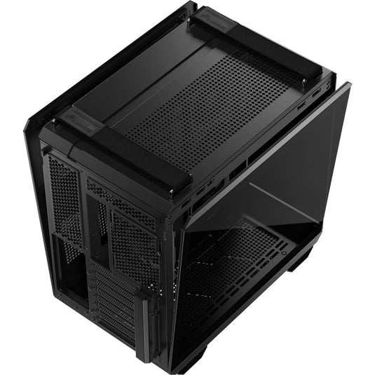 Asus tuf gaming gt502 horizon argb midi tower behuizing (zwart | 3x usb-a | 1x usb-c | tempered glass)