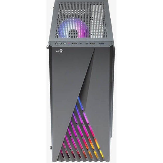 Load image into Gallery viewer, Aerocool delta g-bk-v1 midi tower behuizing (zwart | 3x usb-a | rgb | tempered glass)
