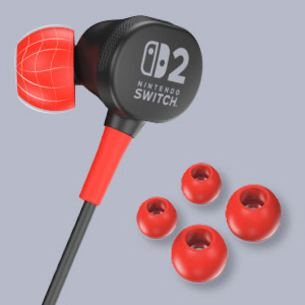 Chargez l'image dans la visionneuse de la galerie, Powera bedrade oordopjes voor nintendo switch 2 in-ear (zwart rood, nintendo switch 2, nintendo switch, nintendo switch - oled model, nintendo switch lite)
