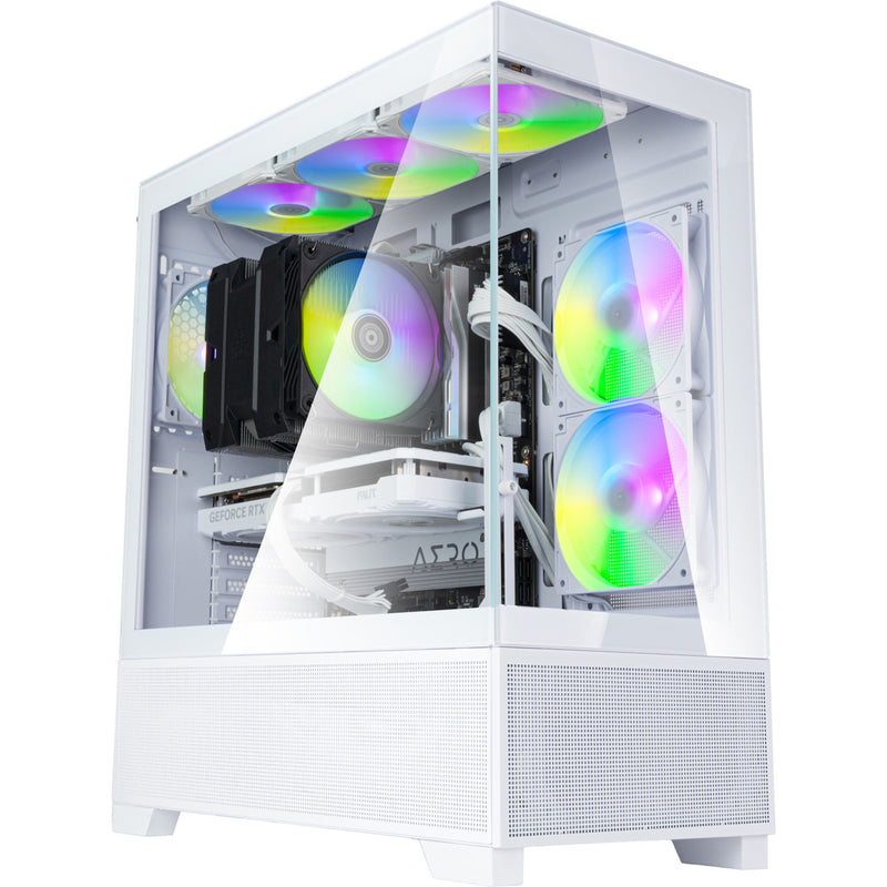 Load image into Gallery viewer, Silverstone lucid 05 mini tower behuizing (wit | 2x usb-a | 1x usb-c | rgb | tempered glass)
