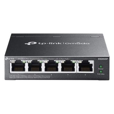 Tp-link omada es205gp switch (zwart, 4x poe+)