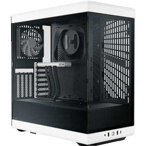 Hyte y40 midi tower behuizing (wit zwart | 2x usb-a | 1x usb-c | tempered glass)