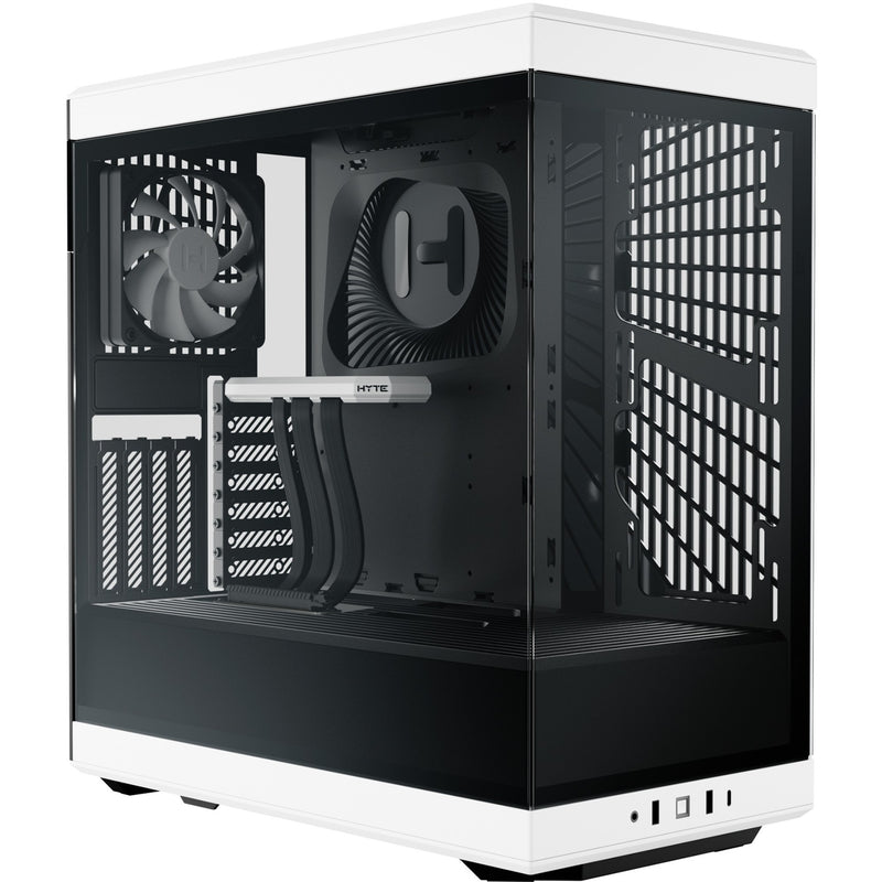 Load image into Gallery viewer, Hyte y40 midi tower behuizing (wit zwart | 2x usb-a | 1x usb-c | tempered glass)
