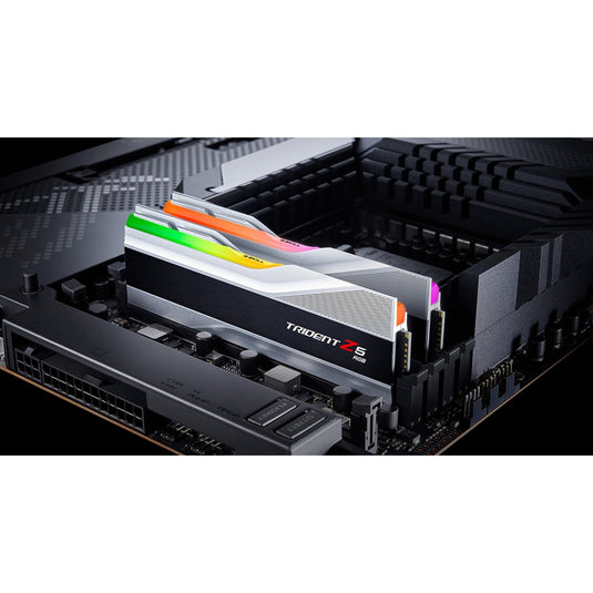 G.skill trident z5 rgb 32 gb ddr5-6400 (2x 16 gb) werkgeheugen (zilver, f5-6400j3239g16gx2-tz5rs, xmp 3.0)