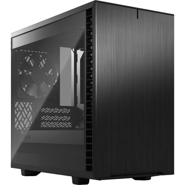 Fractal design define 7 nano black tg light tint midi tower behuizing (zwart | 4x usb-a | 1x usb-c | window)