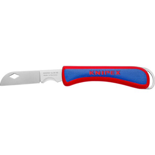 Knipex electriciën zakmes 16 20 50 sb (rood blauw, lengte 120mm)