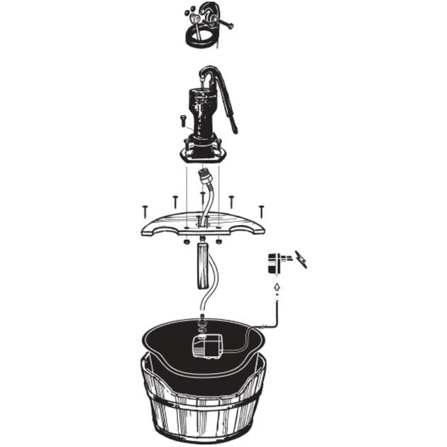Load image into Gallery viewer, Ubbink acquaarte - newcastle waterornament (bruin zwart)
