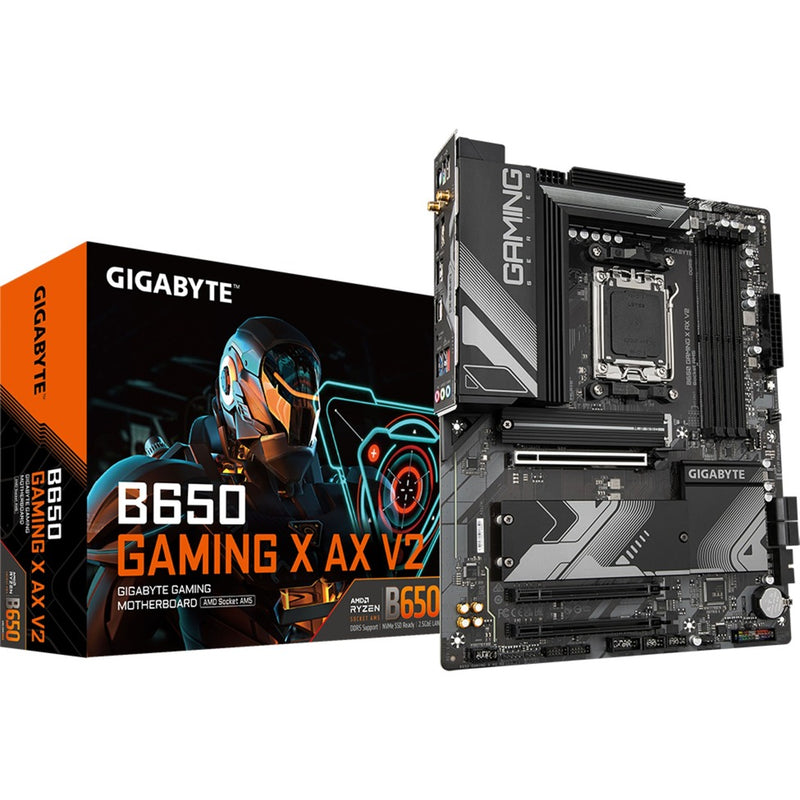 Afbeelding laden in galerijviewer, Gigabyte b650 gaming x ax v2 socket am5 moederbord (zwart grijs, raid, 2.5 gb-lan, wlan, bt, sound, atx)
