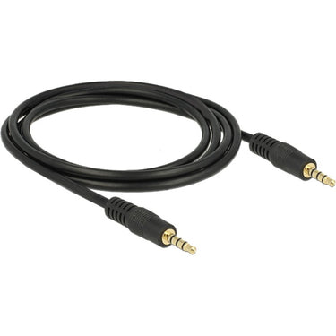 Delock 3,5 mm male > 3.5 mm male kabel (zwart, 2 meter)