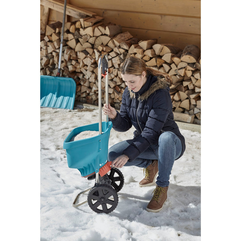 Load image into Gallery viewer, Gardena strooiwagen xl strooiapparatuur (turquoise zwart, 436-20)
