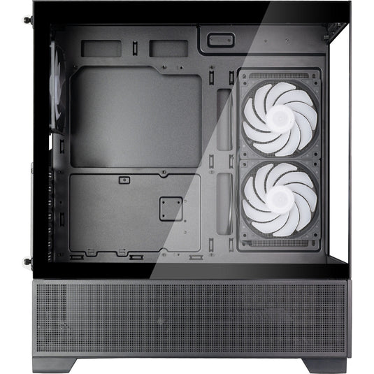 Silverstone lucid 05 mini tower behuizing (zwart | 2x usb-a | 1x usb-c | rgb | tempered glass)
